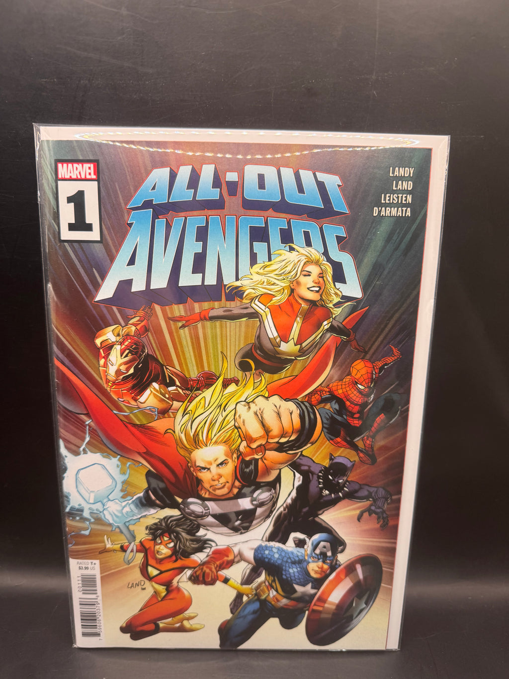All-Out Avengers #1 Marvel Comic Cover A Land 2022