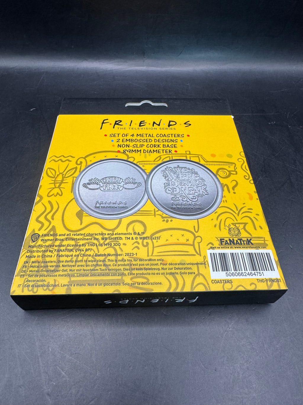 Friends Central Perk Set Of 4 Metal Coasters