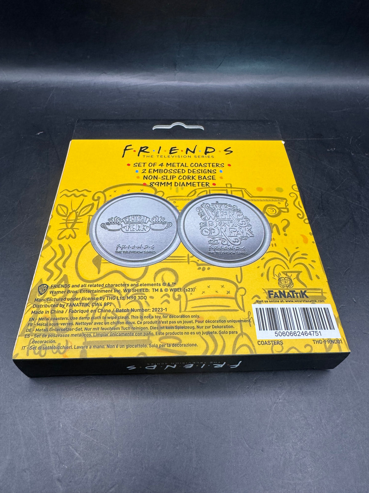 Friends Central Perk Set Of 4 Metal Coasters