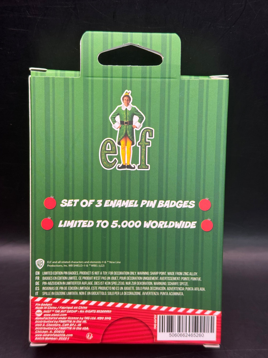 limited edition ELF set of 3 pin badges