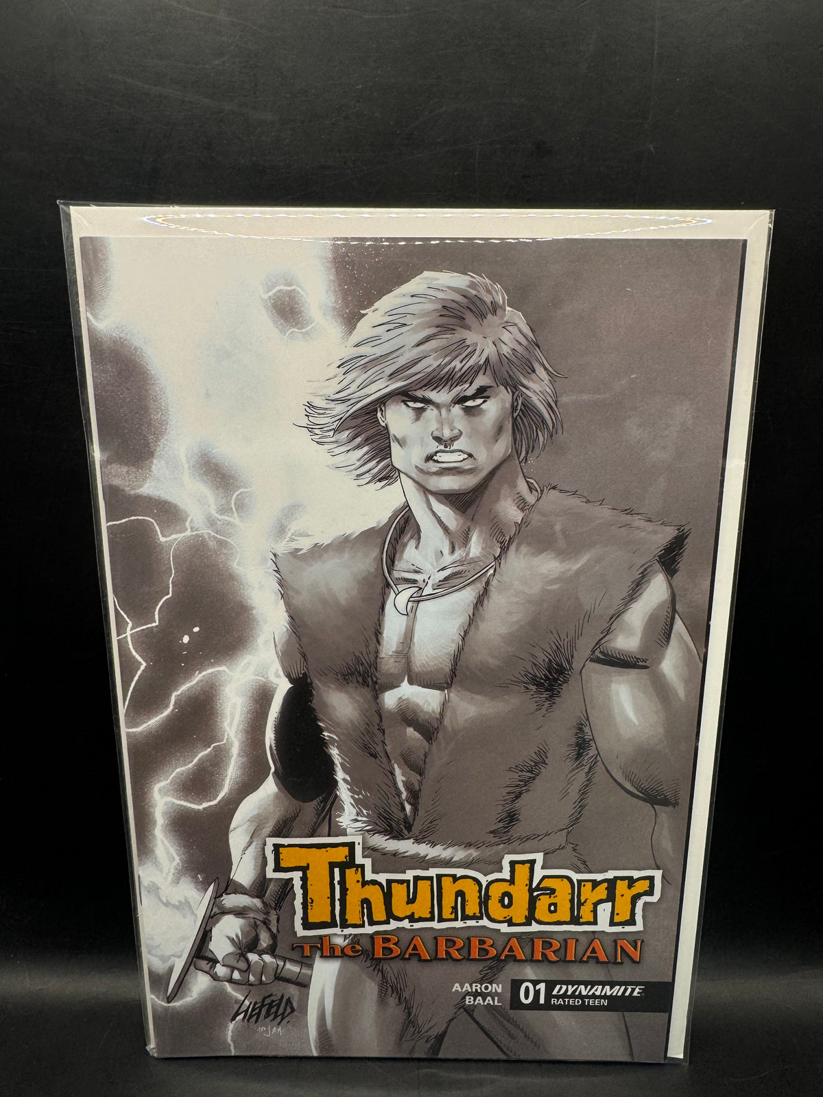 THUNDARR THE BARBARIAN #1 CVR M INC 1:15 ROB LIEFELD LINE ART VAR DYNAMITE