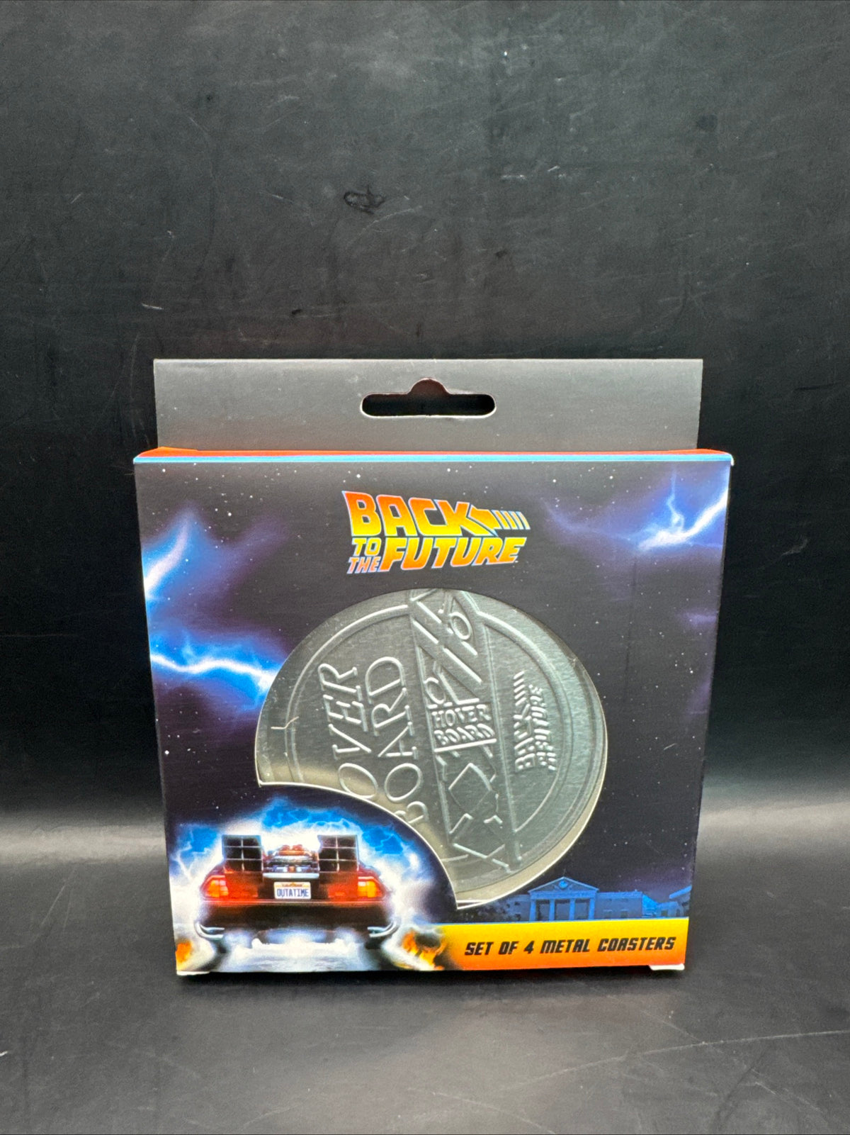 Back to the Future Set of 4 Embossed Metal Coasters