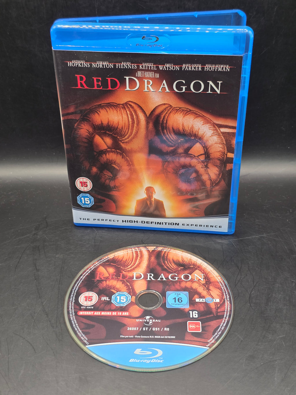 Red Dragon Blu-ray Anthony Hopkins Emily Watson Edward Norton Thomas Harris RB