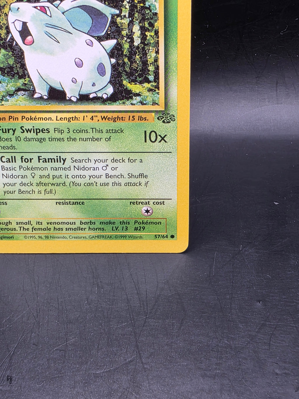 Nidoran 57/64 Jungle Set Pokemon Card WOTC LP