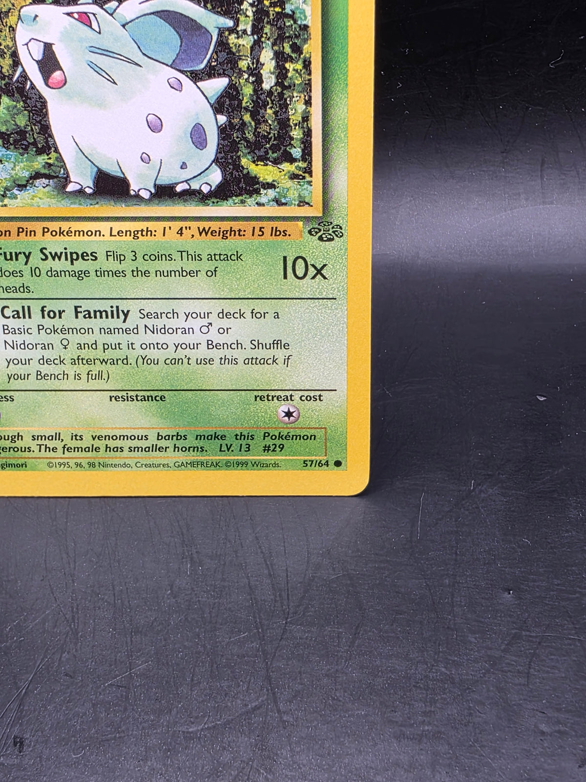 Nidoran 57/64 Jungle Set Pokemon Card WOTC LP