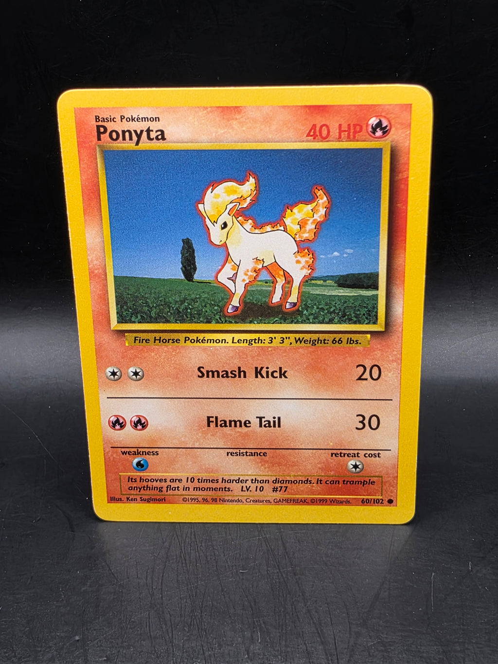 Ponyta 60/130 Base Set 2 - Non-Holo Common - Light Play Pokémon TCG 2000