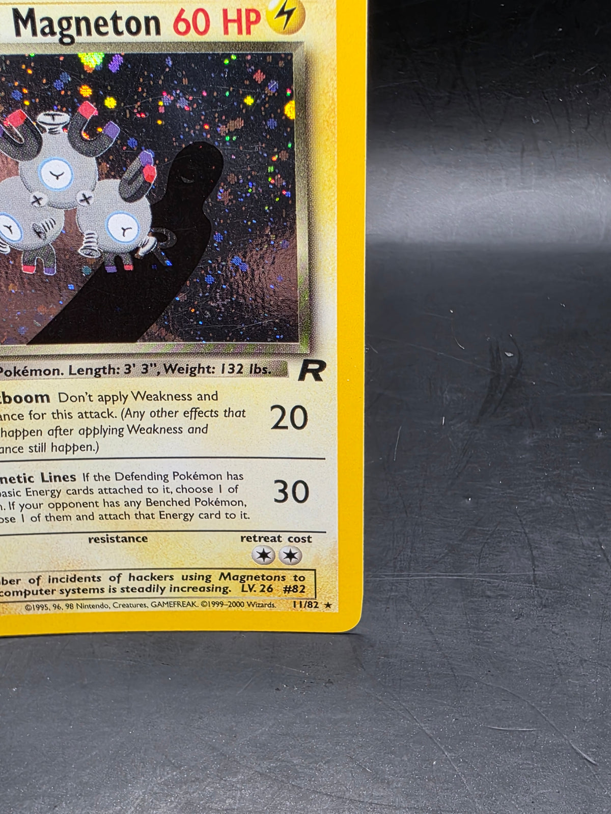 Pokemon TCG Dark Magneton 11/82 Team Rocket Holo Rare HP Condition