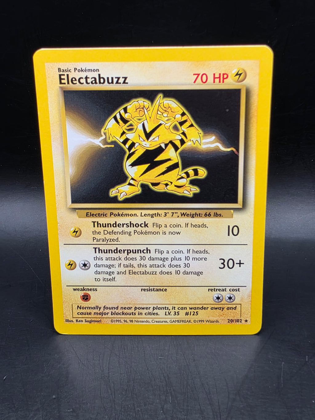 Electabuzz 020/102 Base Set Rare Unlimited LP Pokemon Card