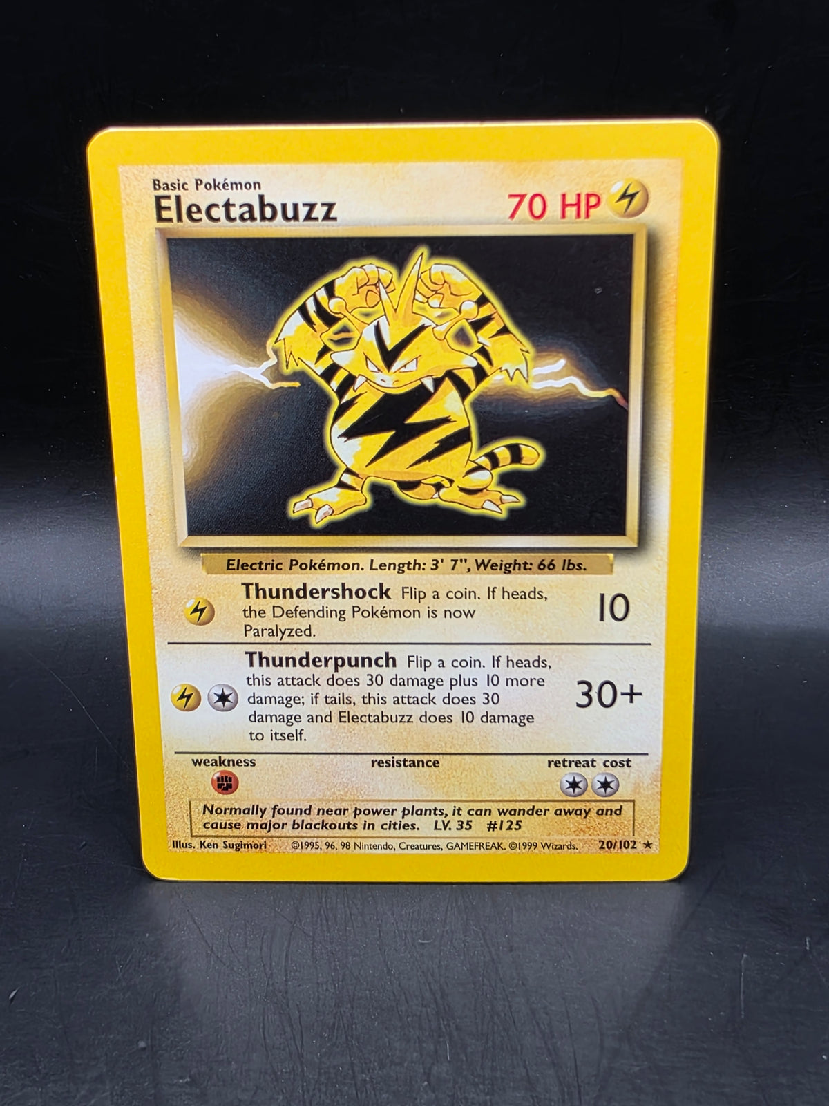 Electabuzz 020/102 Base Set Rare Unlimited LP Pokemon Card