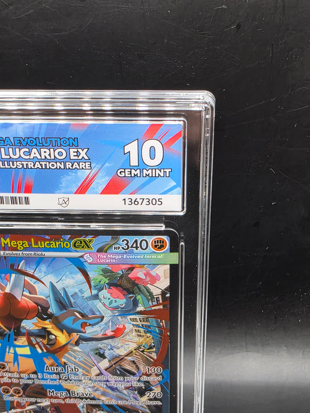 Pokemon Mega Lucario ex 179/132 SIR Mega Evolution Graded ACE 10