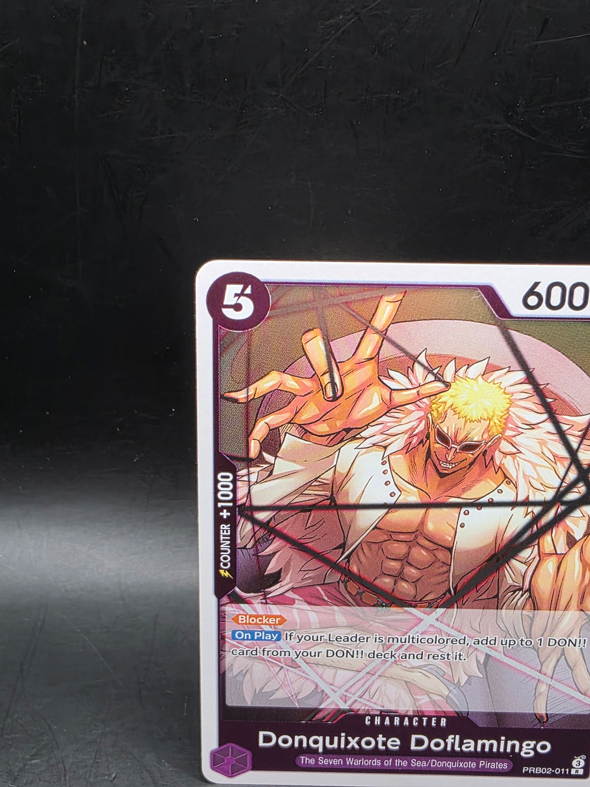 PRB02-011 Donquixote Doflamingo : Rare Foil English One Piece TCG Card : PRB02: