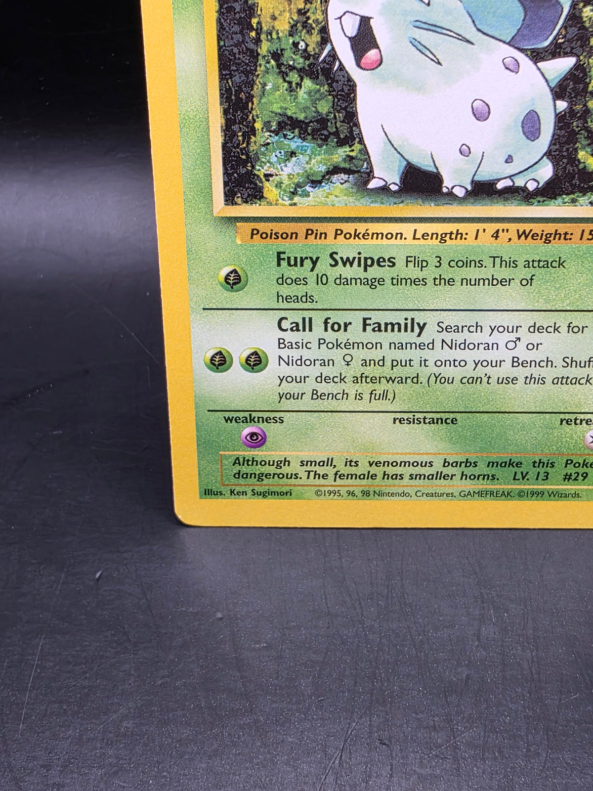 Nidoran 57/64 Jungle Set Pokemon Card WOTC LP