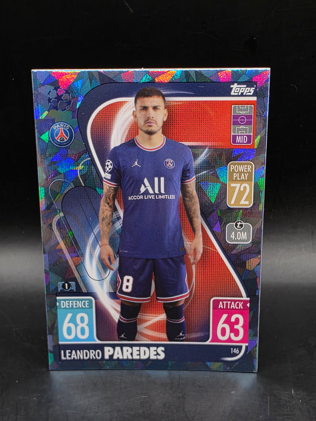 Match Attax 21/22 Paredes Paris Saint-Germain PSG 146 Crystal 2021/2022