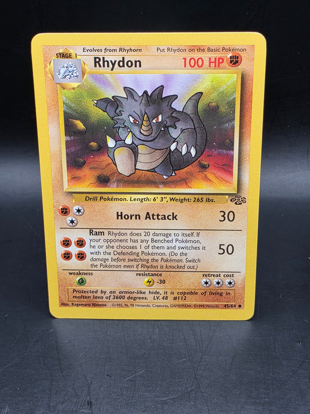 Rhydon 59/130 Uncommon Base Set 2 Pokemon Lightly Played