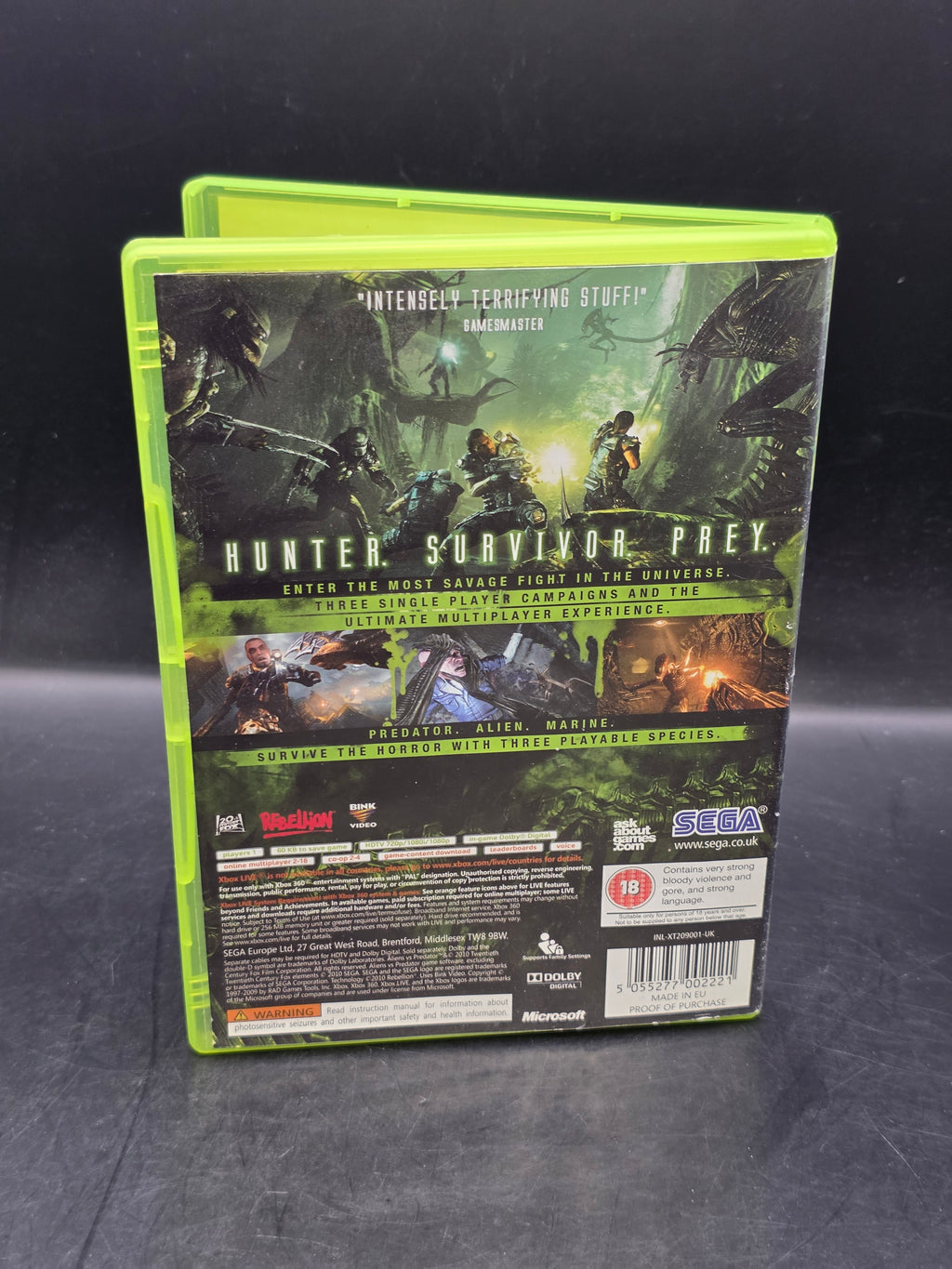 Aliens vs Predator -Xbox 360 Game