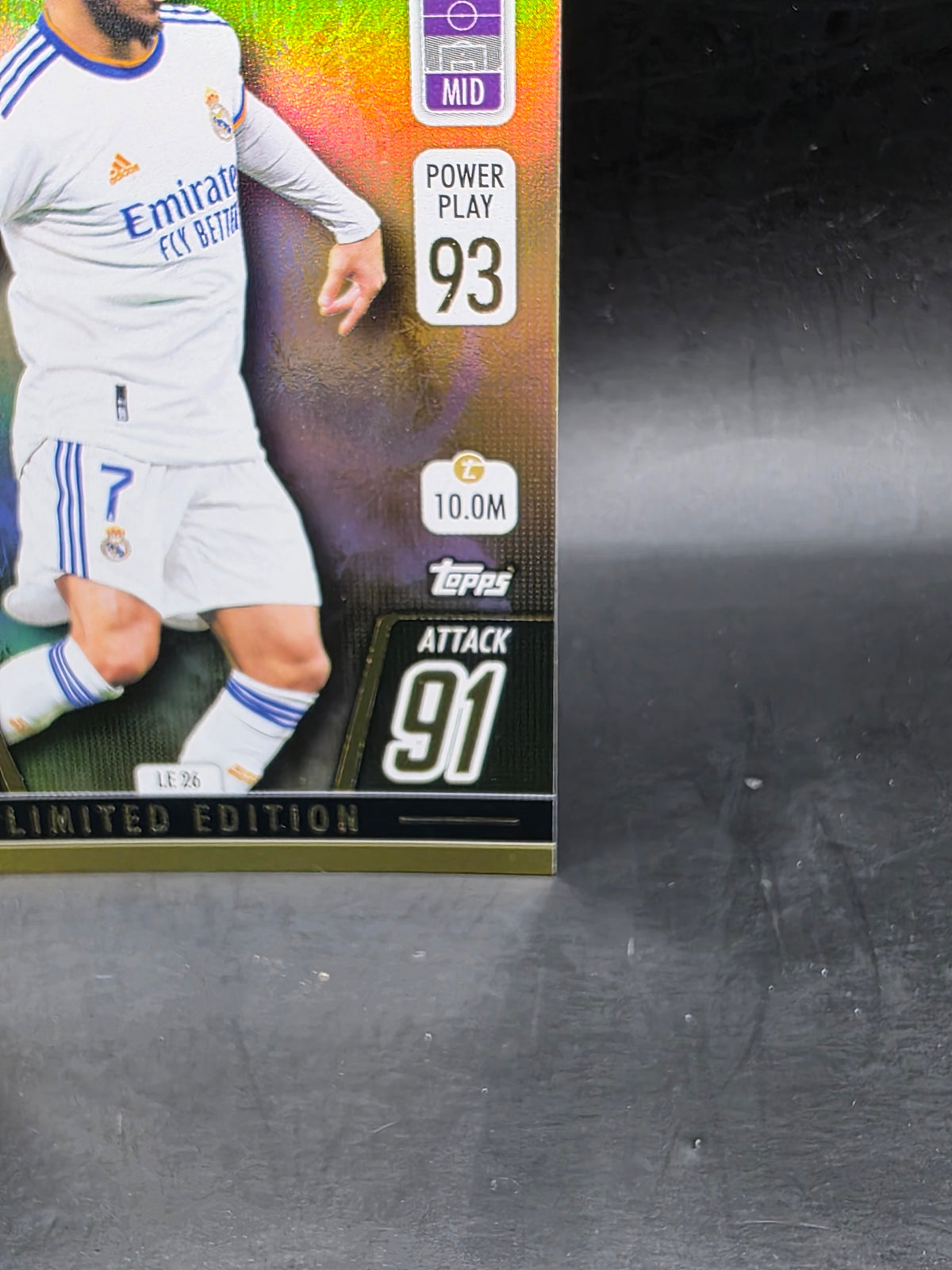 Match Attax 2021/22 Eden Hazard Limited Edition Real Madrid Foil Shiny Card LE26