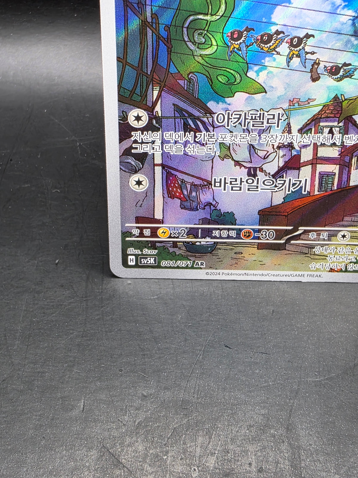 Pokemon TCG Chatot 081/071 Sv5K Wild Force Art Rare Full Art Holo Korean