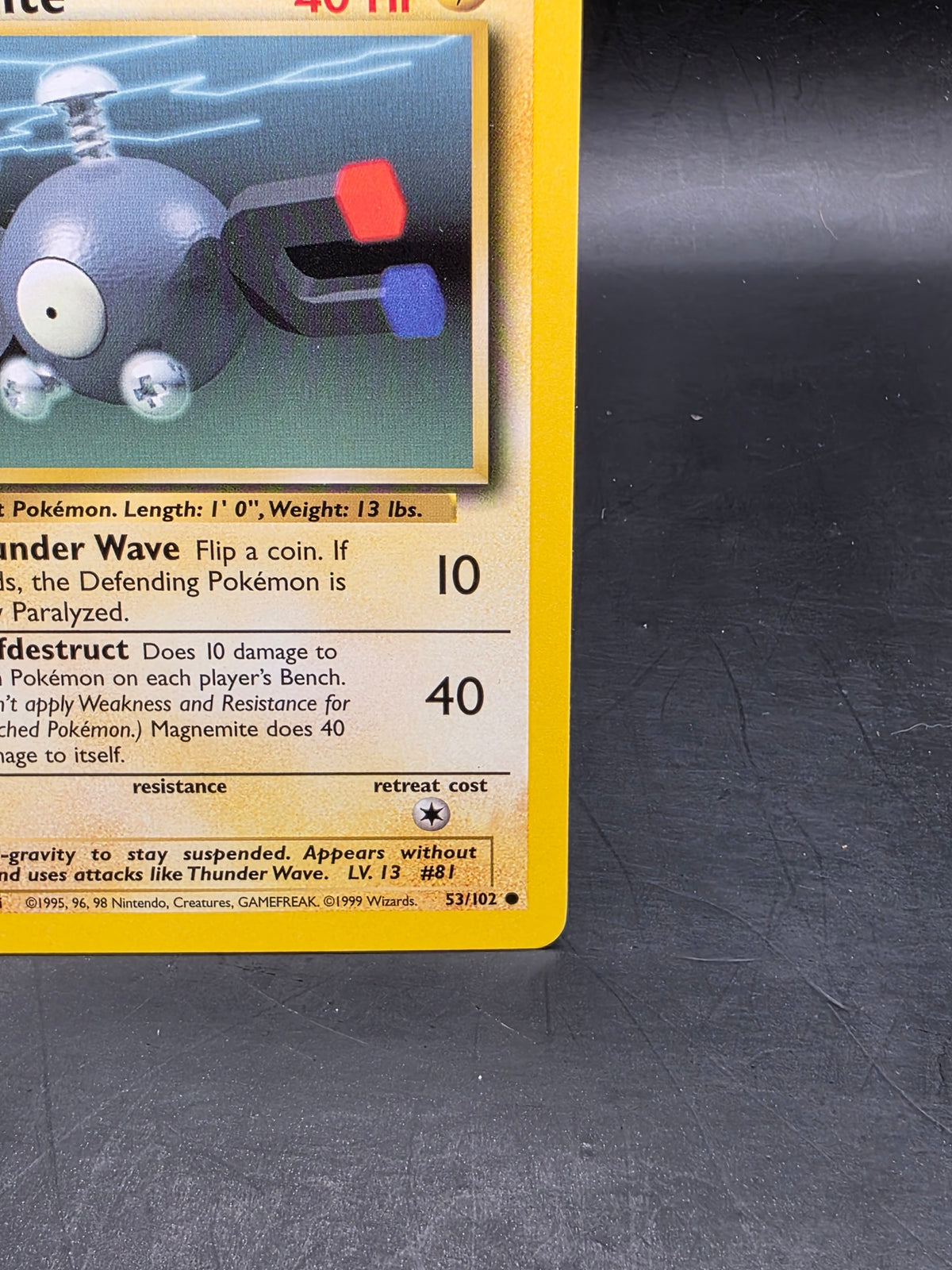 Magnemite 53/102 Common Base Set Unlimited Pokemon LP