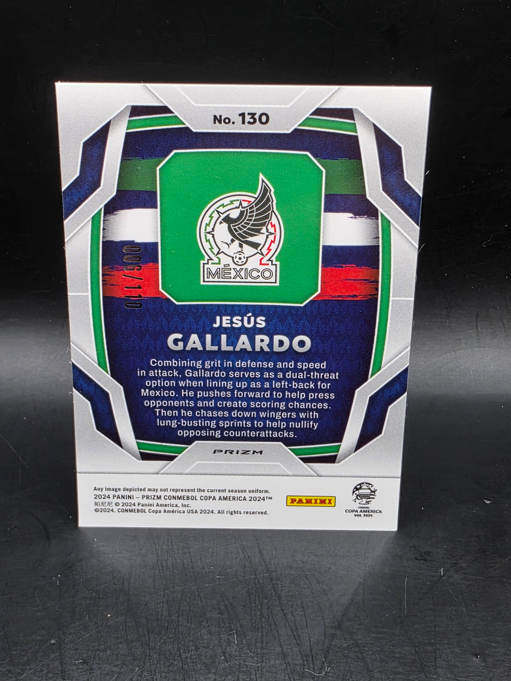 Jesus Gallardo /900 Blue - 2024 Panini Prizm Copa America Mexico #130