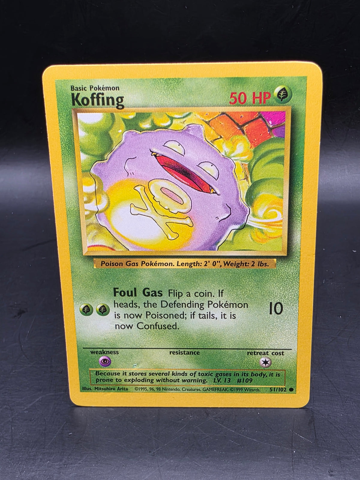 Pokémon TCG Koffing Base Set 51/102 Regular LP.