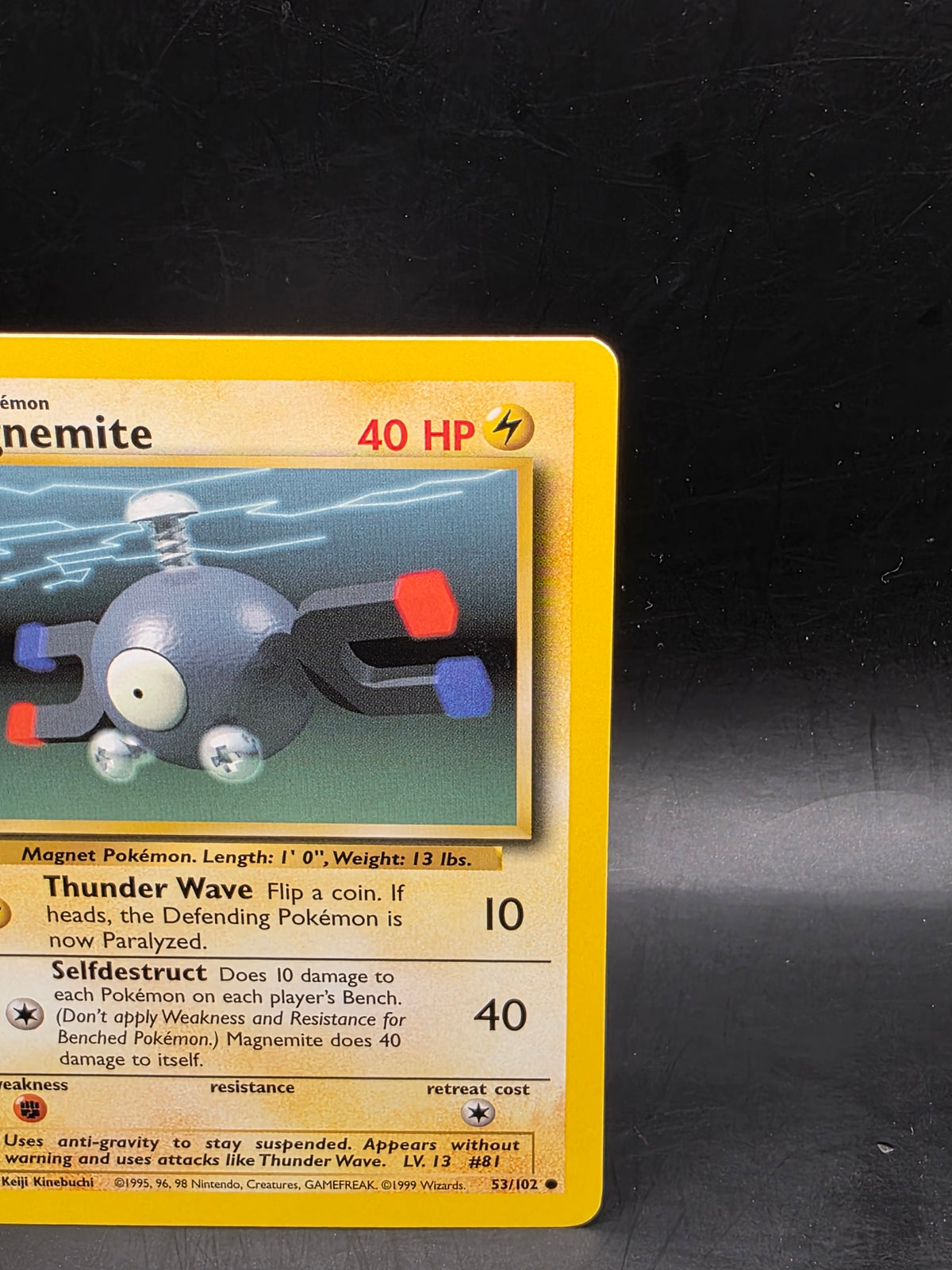 Magnemite 53/102 Regular Pokémon Card Base Set Unlimited Common WOTC LP