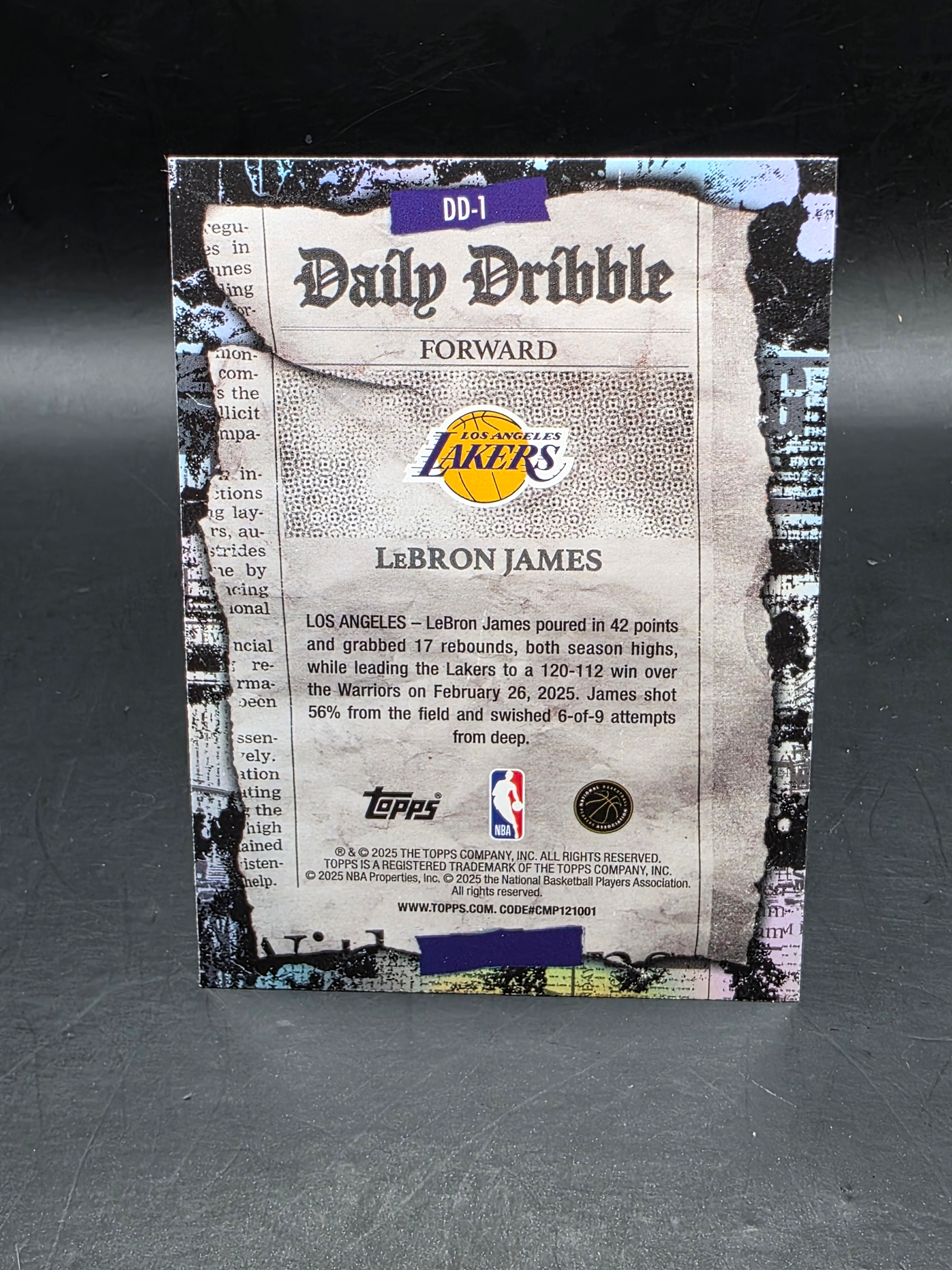 LeBron James Daily Dribble NBA Topps 25/26 La Lakers M/NM