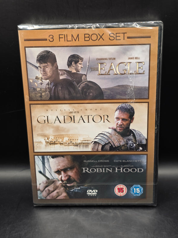 3 Film DVD Box Set Eagle Gladiator Robin Hood  Brand New And Sealed