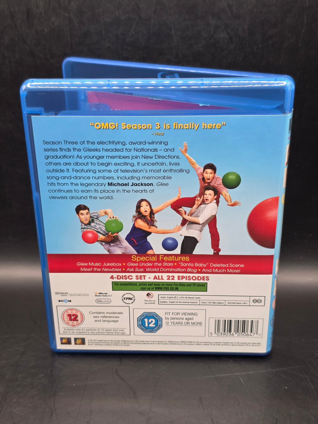 Glee: The Complete Third Season Blu-ray (2012) Dianna Agron cert 12 4 discs