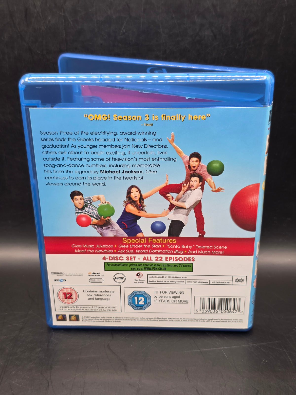 Glee: The Complete Third Season Blu-ray (2012) Dianna Agron cert 12 4 discs