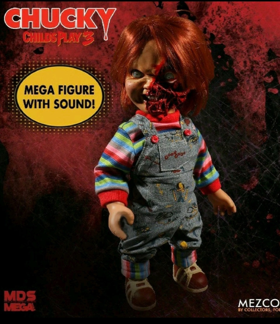 Mezco Designer Series Child's Play 3 Talking Pizza Face Chucky