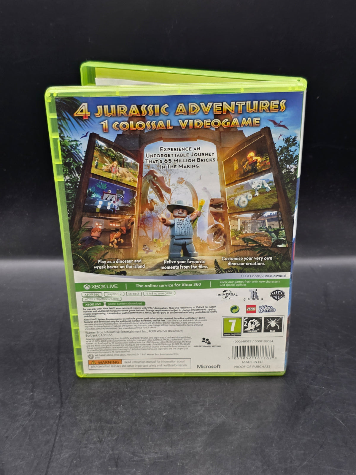 Lego Jurassic World Xbox 360 Game - PAL