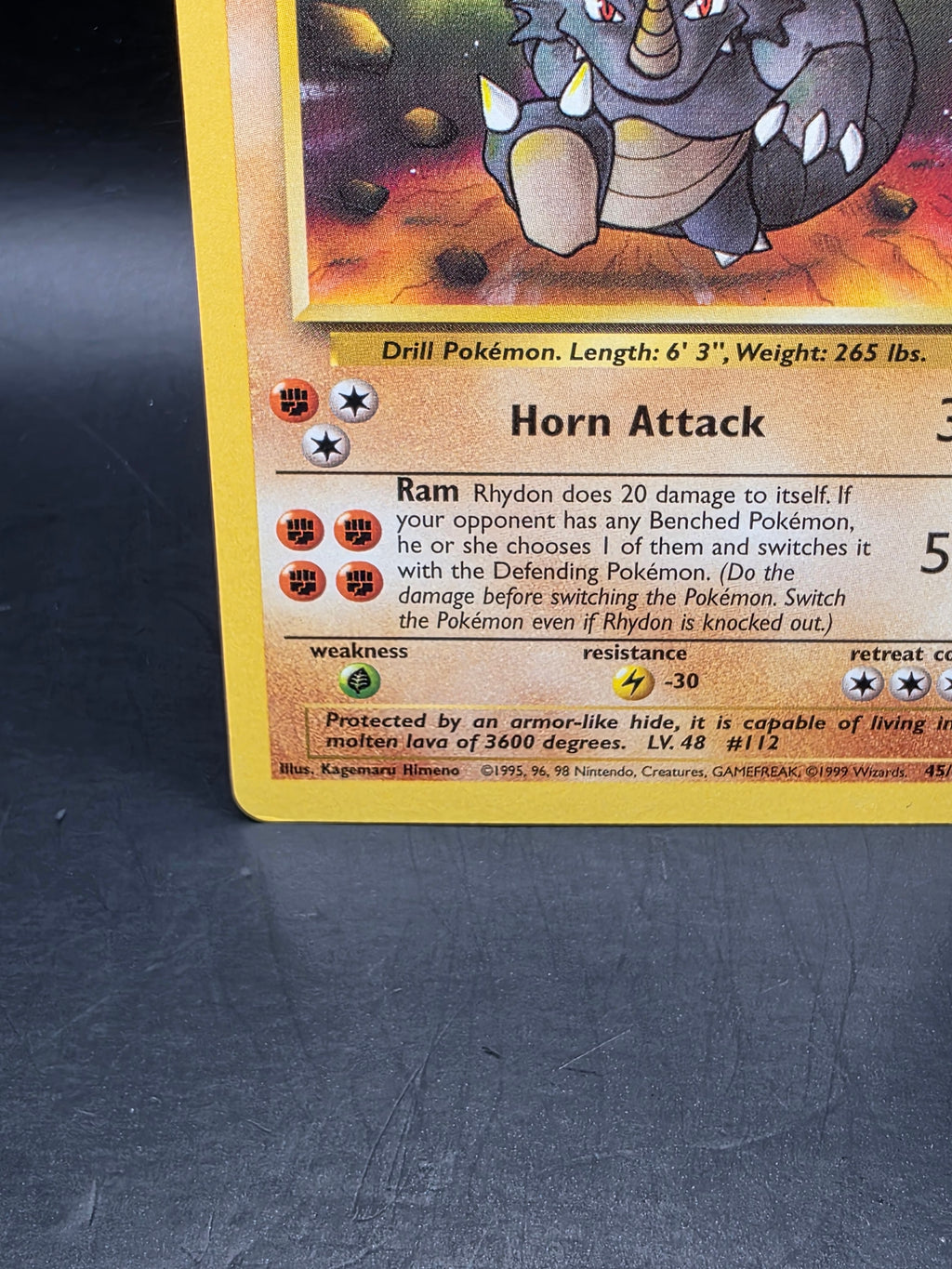 Rhydon 59/130 Uncommon Base Set 2 Pokemon Lightly Played