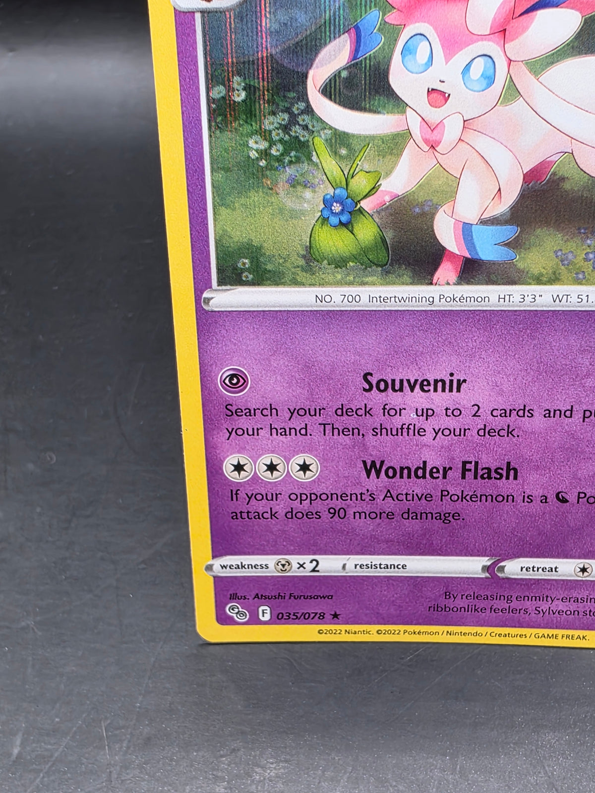 Sylveon Holo Rare Pokemon GO 035/078 NM