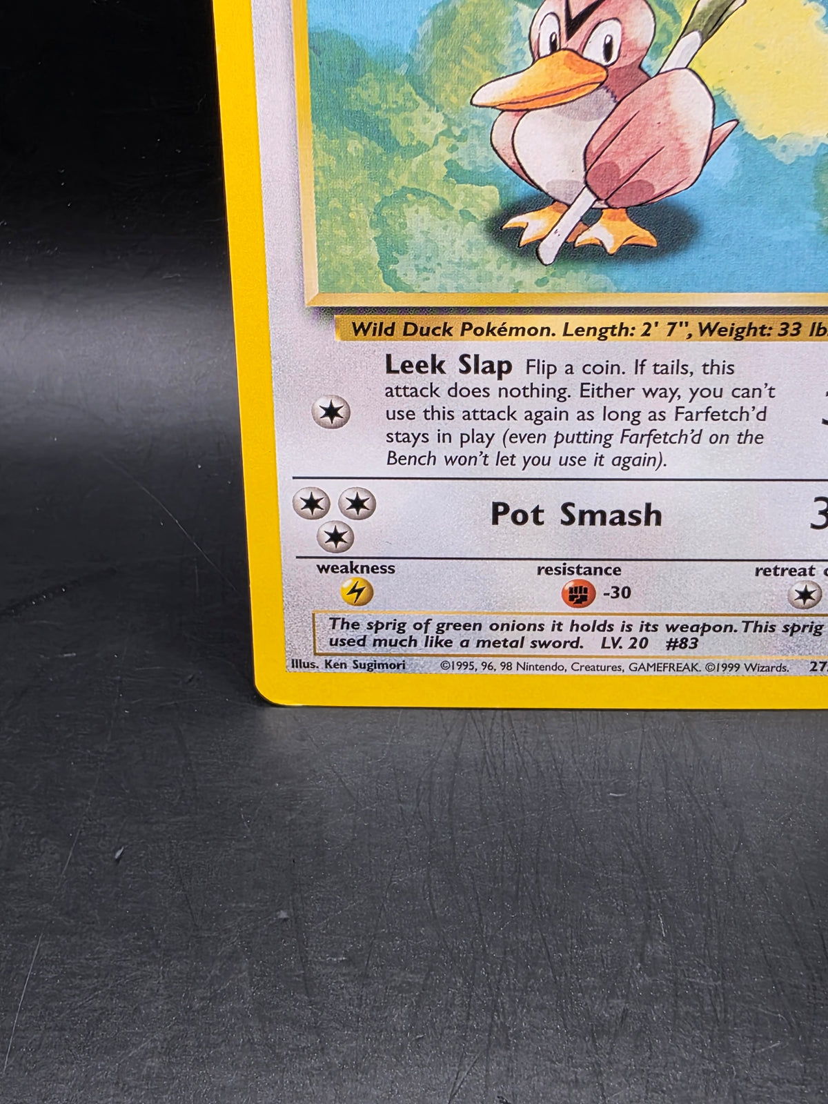 Farfetch'd 27/102 Uncommon Base Set Unlimited Pokemon Lightly Played