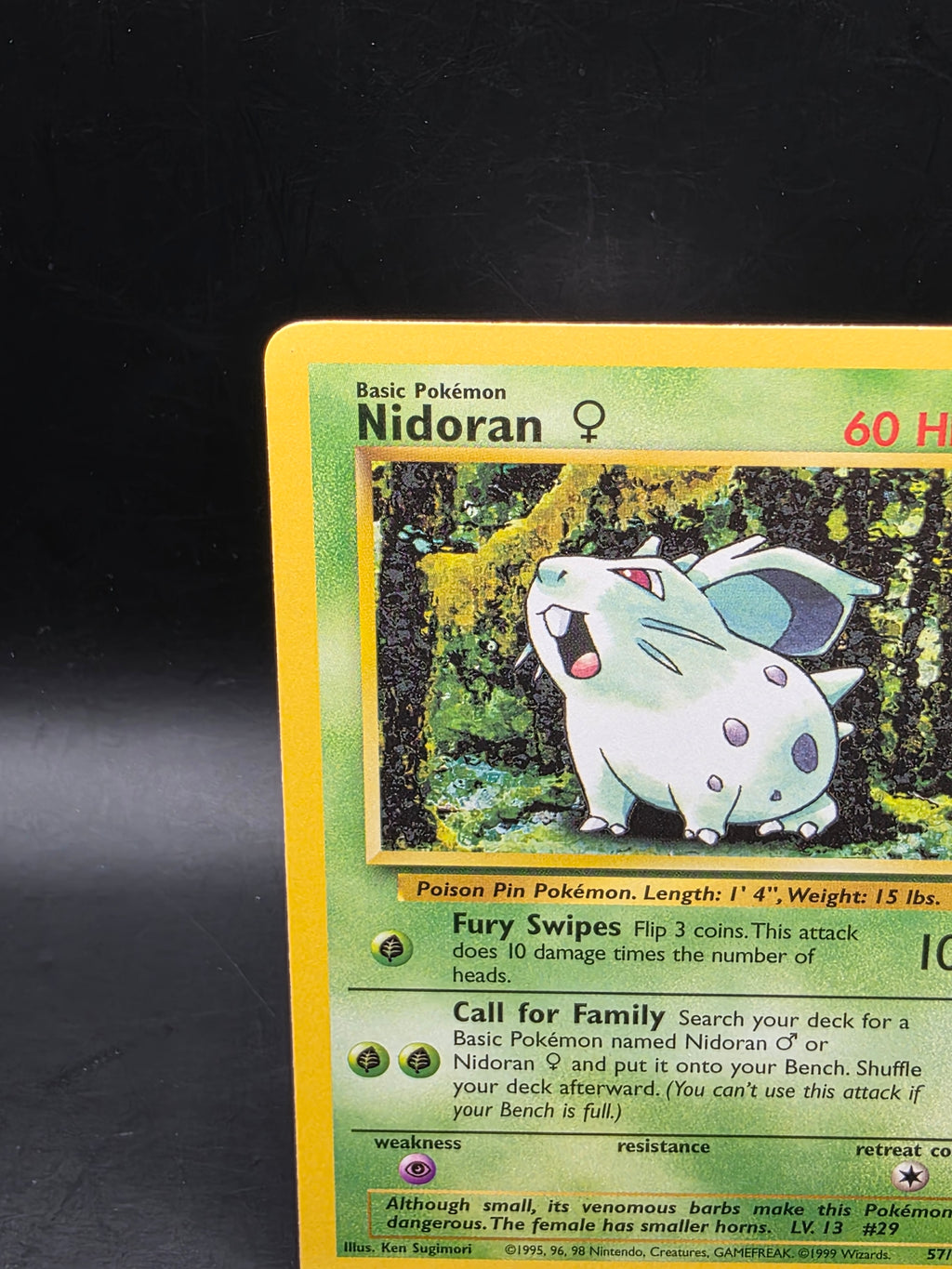 Nidoran 57/64 Jungle Set Pokemon Card WOTC LP