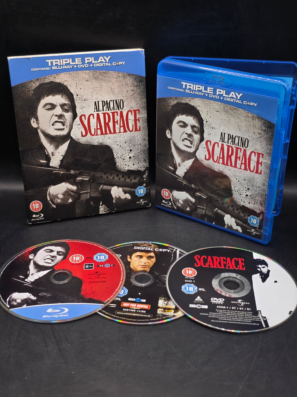 Al Pacino Scarface Triple Play DVD Blu Ray And Digital