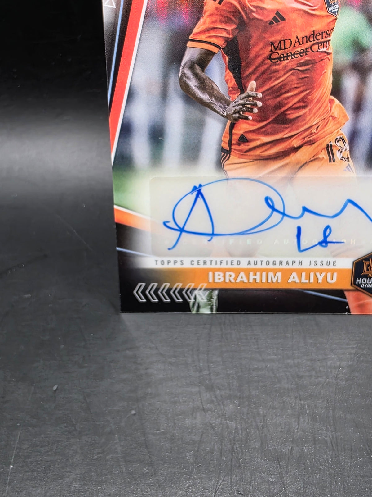 2024 MLS Topps Chrome Ibrahim Aliyu RC Auto Rookie Houston Dynamo Autograph