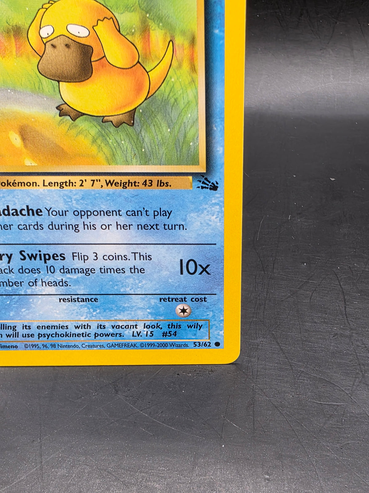 Psyduck 53/62 Common Fossil Pokemon Unlimited LP