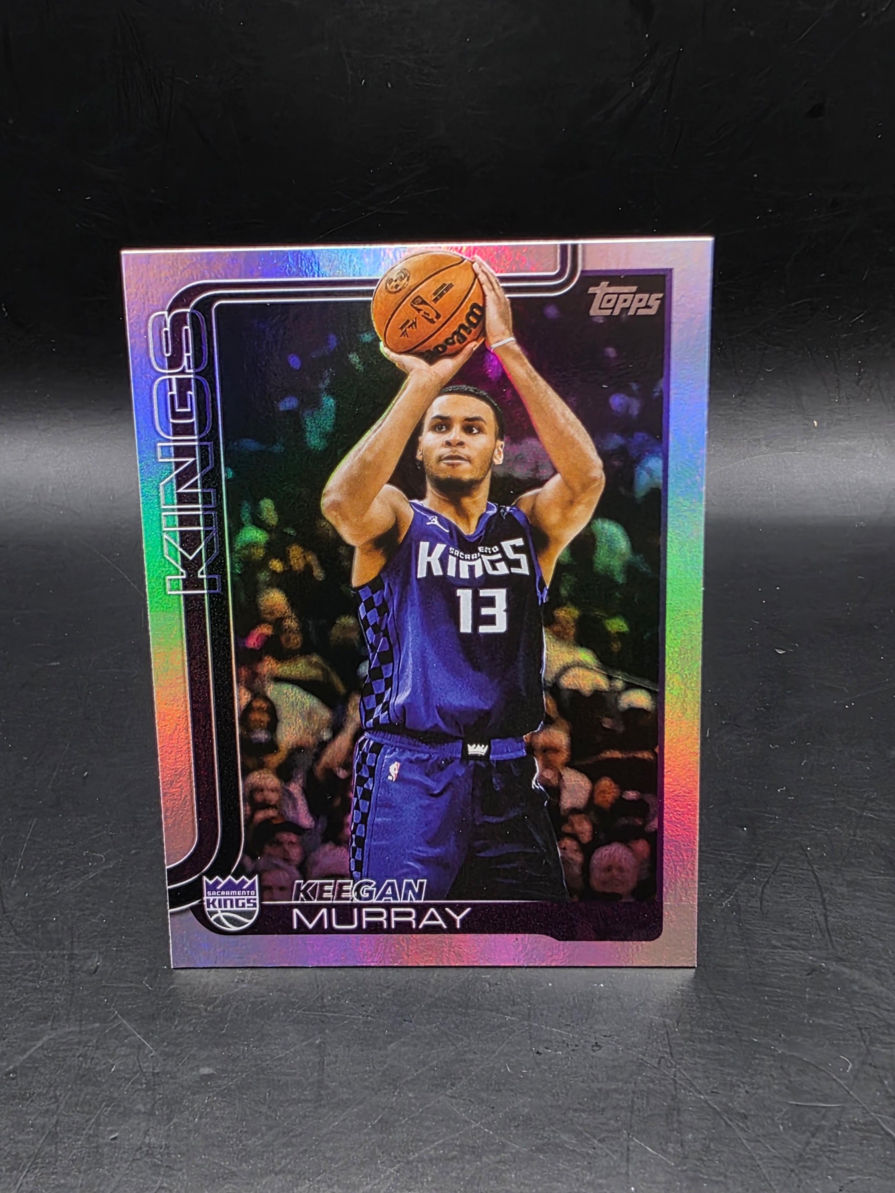 2025 Topps Flagship NBA Basketball No. 166 Keegan Murray Rainbow Holo M/NM