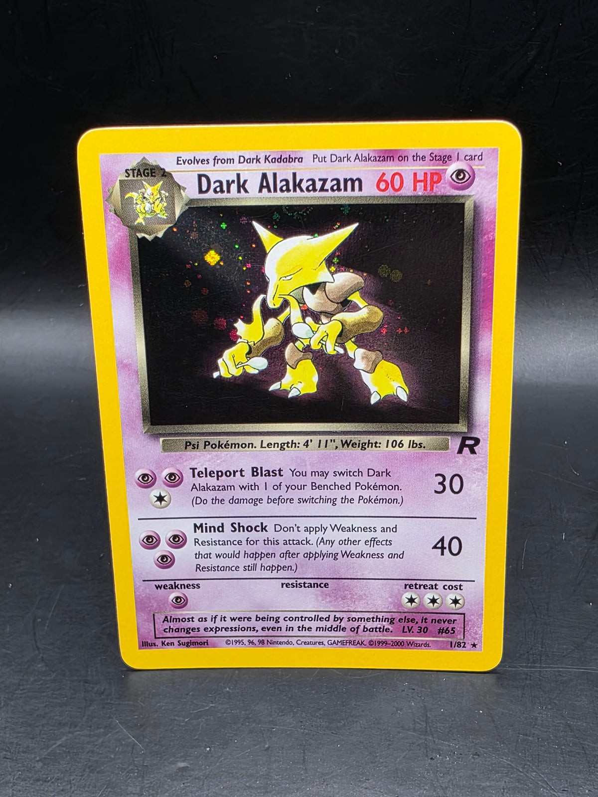 Dark Alakazam 18/82 Non Holo Team Rocket Set Pokémon Card MP