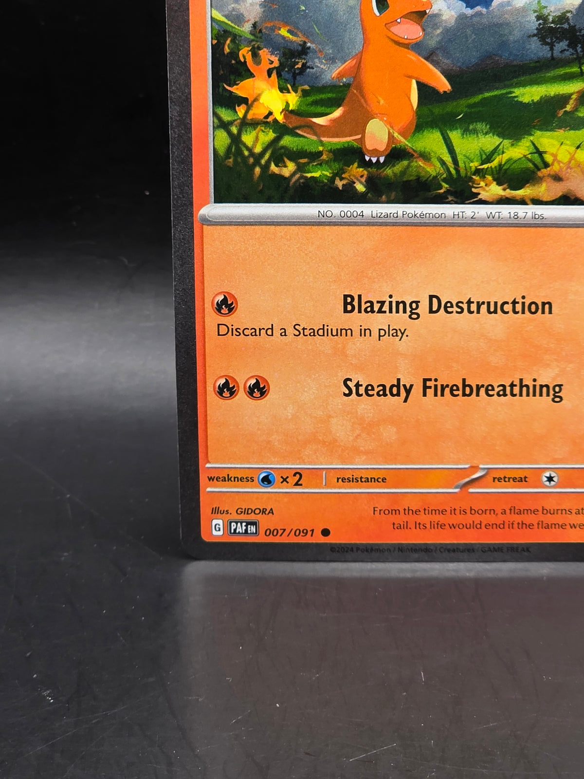 Pokémon TCG Charmander Paldean Fates cosmo holo 007/091 English