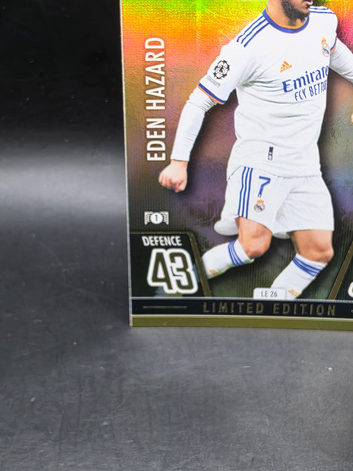 Match Attax 2021/22 Eden Hazard Limited Edition Real Madrid Foil Shiny Card LE26