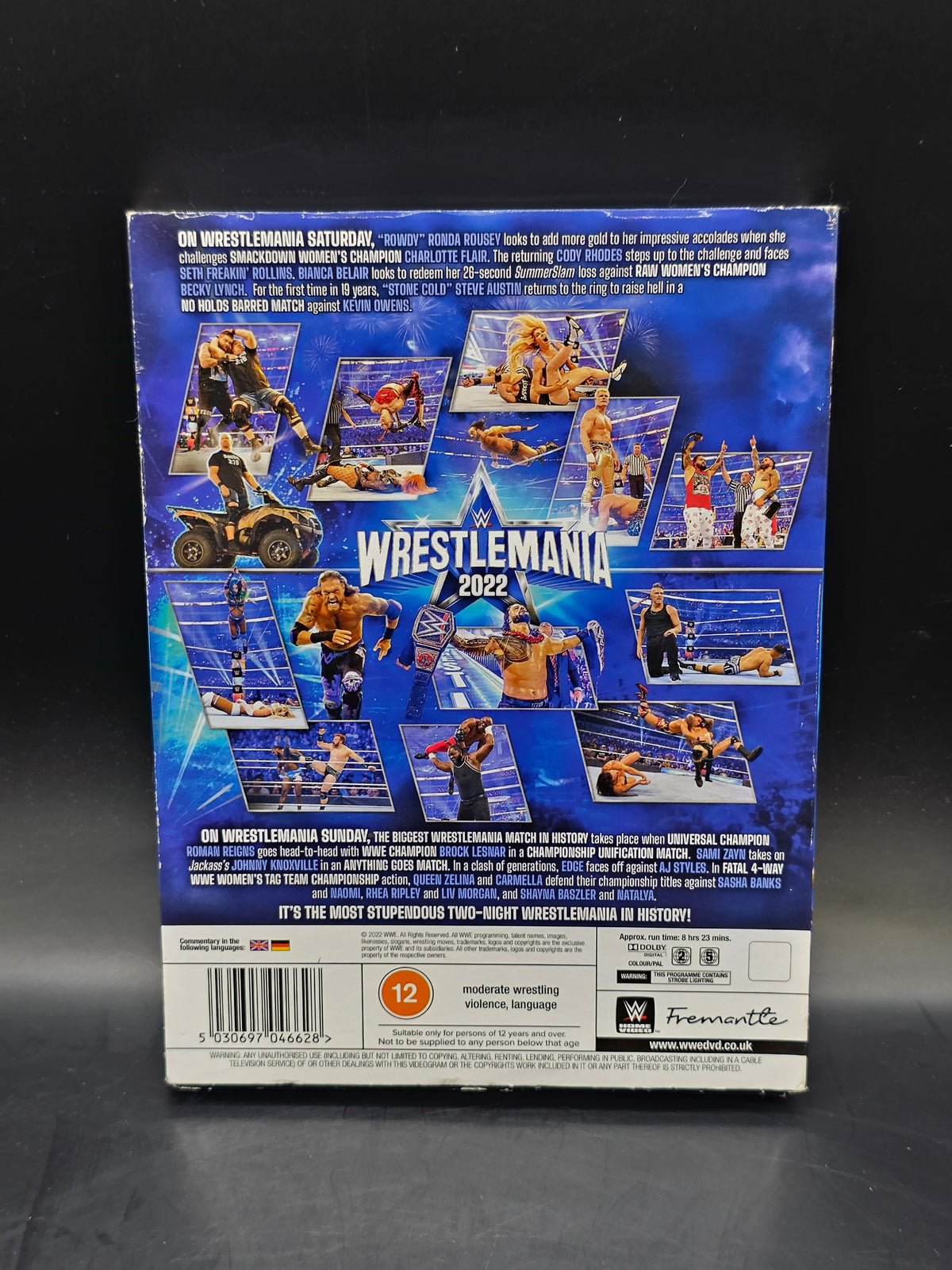 WWE WrestleMania 2022 3-Disc Set DVD Region 2