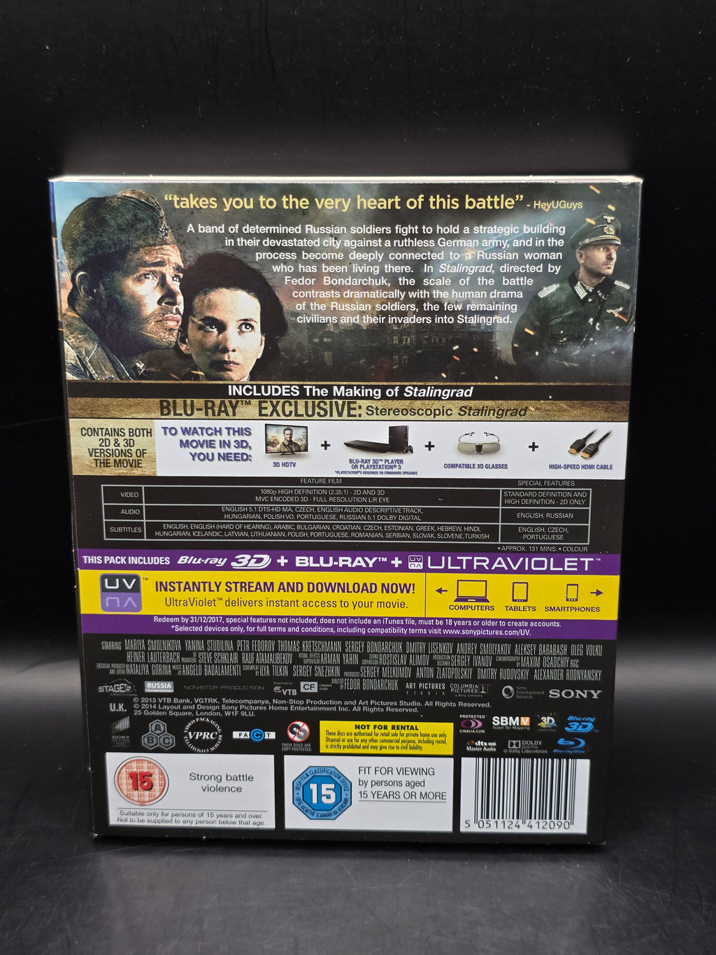 Stalingrad [New Blu-ray] With Blu-Ray 3-D, UV/HD Digital Copy, Widescreen