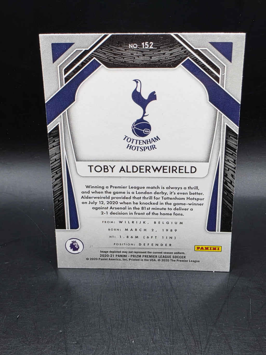 2020-21 Panini Prizm Premier League - Toby Alderweireld - Tottenham Hotspur