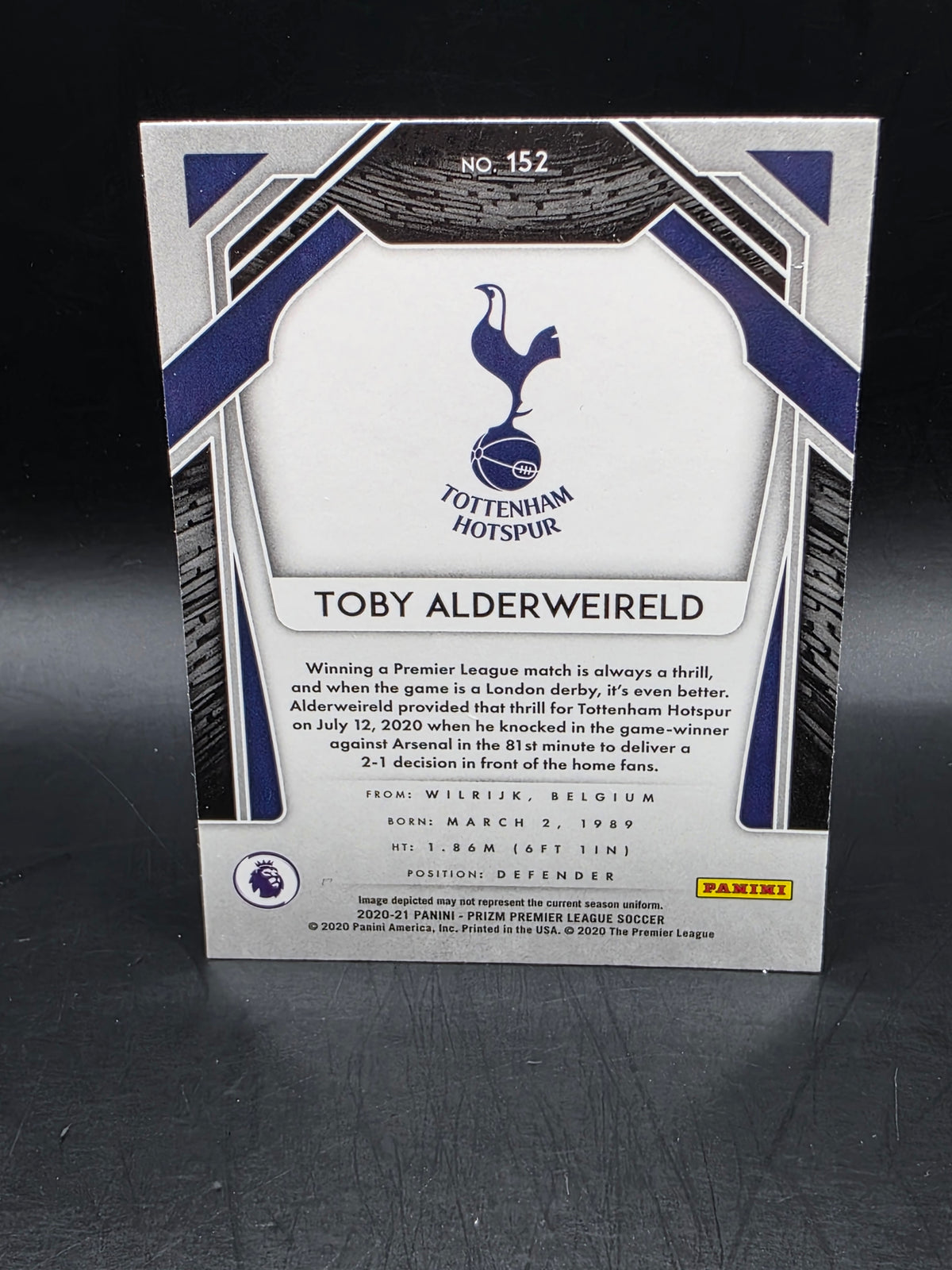 2020-21 Panini Prizm Premier League - Toby Alderweireld - Tottenham Hotspur