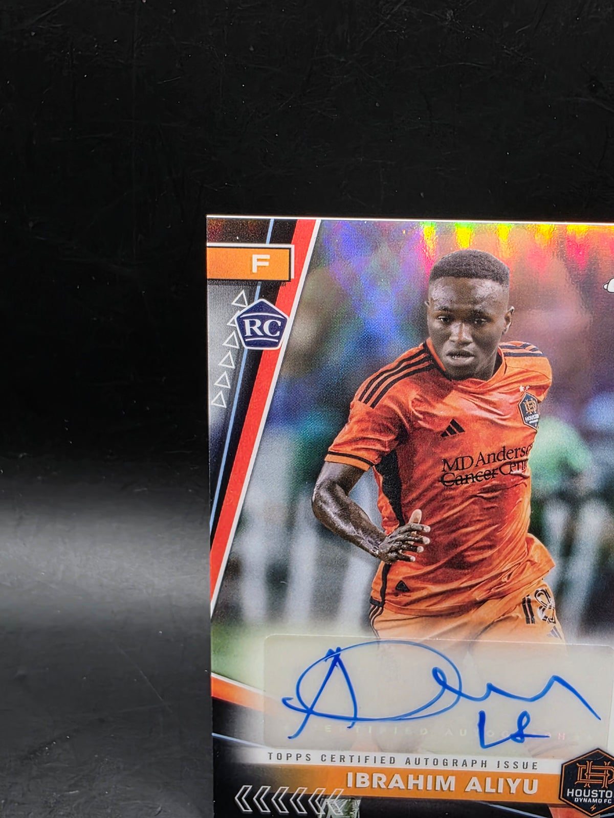 2024 MLS Topps Chrome Ibrahim Aliyu RC Auto Rookie Houston Dynamo Autograph