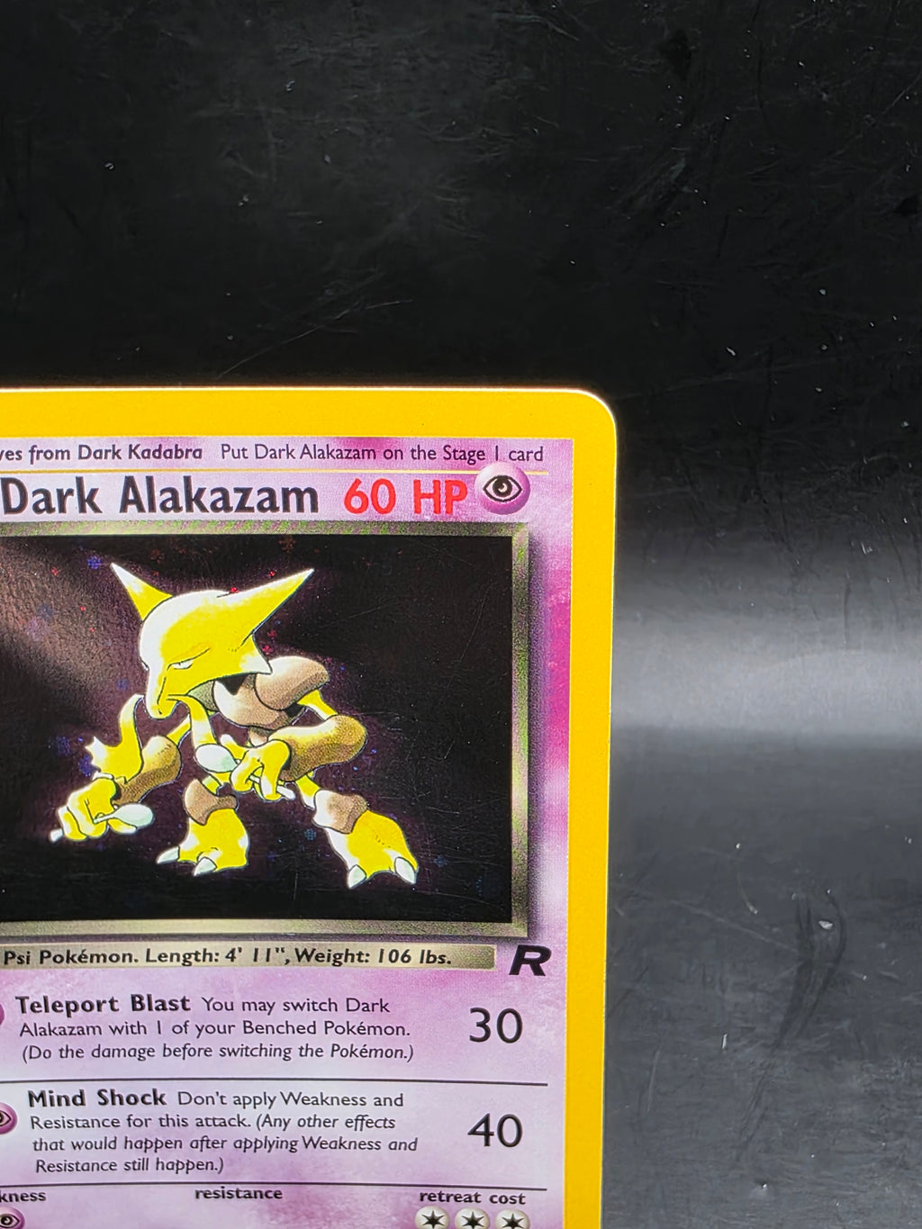 Dark Alakazam 18/82 Non Holo Team Rocket Set Pokémon Card MP