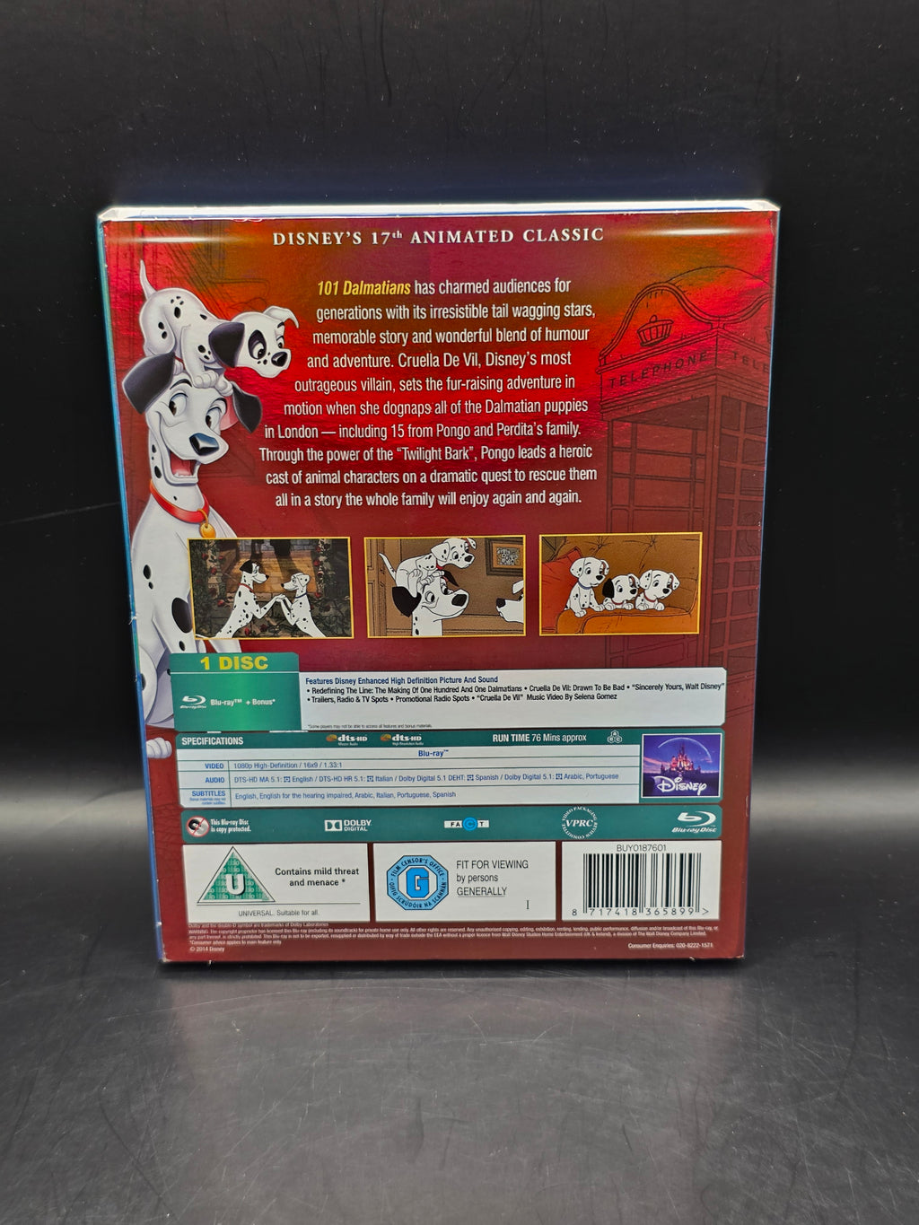 Disney 101 Dalmatians Blu Ray