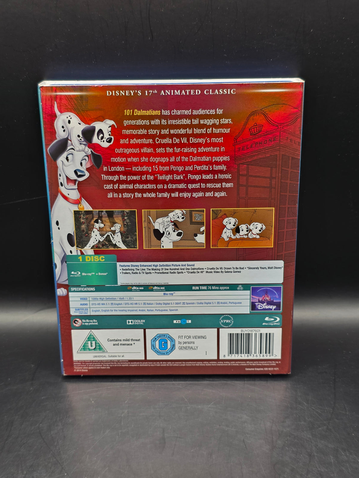 Disney 101 Dalmatians Blu Ray